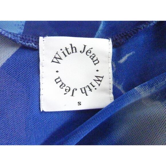 With Jean Sami Dress  Orchid Morphology Blue Mesh Size S - Picture 6 of 7